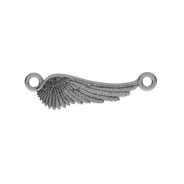 Angel wing pendant connector, sterling silver 925, CON 2 ODL-00162 6,5x24,5 mm 