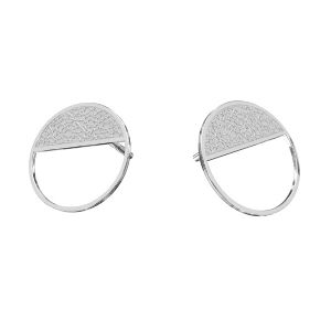 Round earrings, sterling silver 925, KLS LKM-2749 - 0,50 12x12 mm