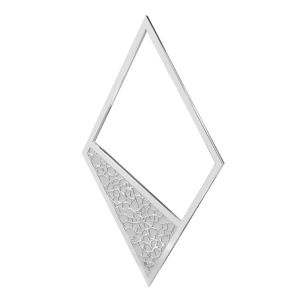 Rhombus pendant, sterling silver 925, LKM-2747 - 0,50 17,3x30 mm
