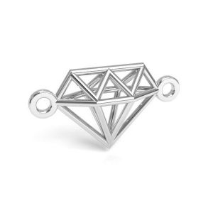 Origami diamond pendant silver, sterling silver 925, CON 1 E-PENDANT 654 9,55x17,6 mm 