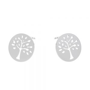 Tree of life earrings, sterling silver 925, KLS LKM-2957 - 0,50 12x12 mm