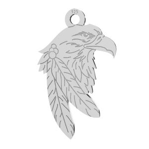 Eagle pendant, sterling silver 925, LKM-2209 - 0,50 13,1x21,9 mm