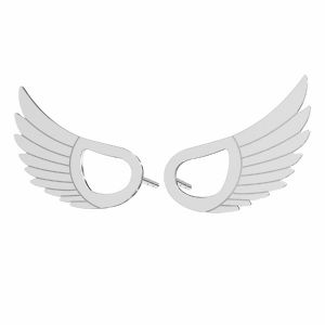Wings earrings*sterling silver 925*KLS LKM-2961 - 0,50 8,8x15 mm