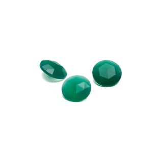 ROSECUT / RIVOLI jadeite dark green 10 MM GAVBARI, semi-precious stone