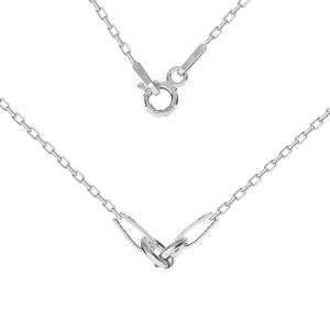 Necklace base, sterling silver 925, CHAIN 52 A 030 PL 2,0 42 cm