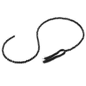 ROUND bead stone, black spinel 3 MM GAVBARI, semi-precious stone