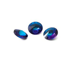 Round crystal 8mm, RIVOLI 8 MM GAVBARI SHIMMER BLUE