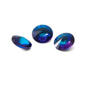 Round crystal 10mm, RIVOLI 10 MM GAVBARI SHIMMER BLUE