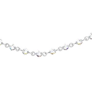 Gavbari bicone bulk chain, sterling silver 925, GAVBARI BICONE CHAIN 4MM AB