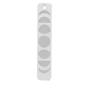 Moon - rectangular pendant tag, sterling silver 925, LKM_3031 - 0,50 5x25 mm