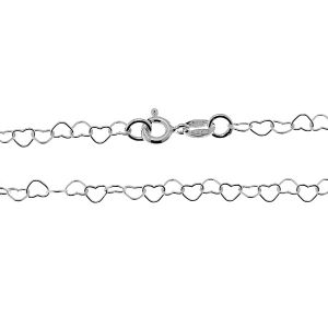 Hearts chain*sterling silver 925*SRC 045 40 cm