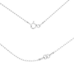 Asymmetrical necklace base, sterling silver 925, CHAIN 56 AD 35 41 cm (22+19 cm)