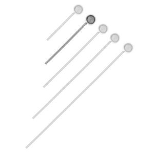 Headpins with 4mm ball*sterling silver 925*SZPK 4 30 mm