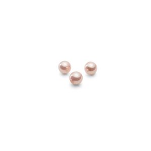 Round natural pink pearls 2 mm with 2 holes, GAVBARI PEARLS 2H