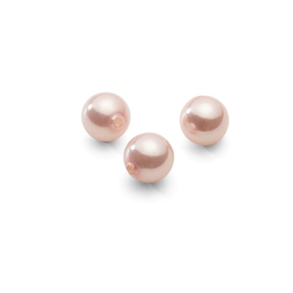 Round natural pearls pink 8 mm with 1 holes, GAVBARI PEARLS 1H