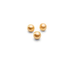 Round natural golden pearls 4 mm with 1 holes, GAVBARI PEARLS 1H