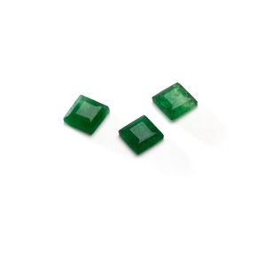 SQUARE stone, flat back, dark green Jade, 5x5 MM GAVBARI, semi-precious stone