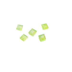SQUARE stone, flat back, light green Jade, 3x3 MM GAVBARI, semi-precious stone