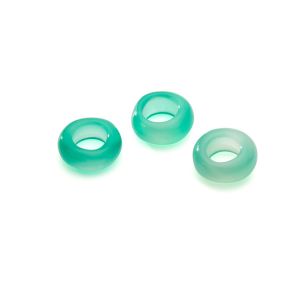 DONUT green onyx 5x10 mm GAVBARI, semi-precious stone