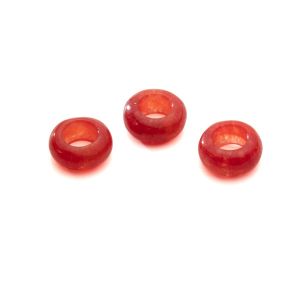DONUT red jade 5x10 mm GAVBARI, semi-precious stone