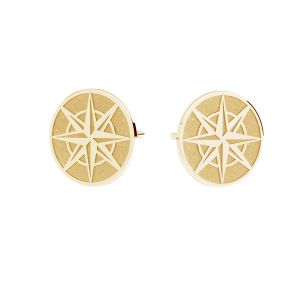 Compass earrings*gold 585 14K*KLS LKZ14K-50124 10x10 mm - 0,30 mm