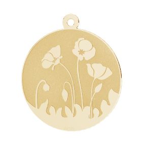 Poppies pendant*gold 585*LKZ14K-50131- 0,30 17x19,5 mm