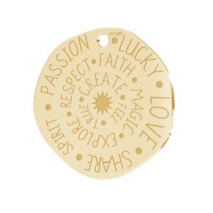 Talisman, lucky coin pendant*gold 585*LKZ14K-50133- 0,30 18x18 mm