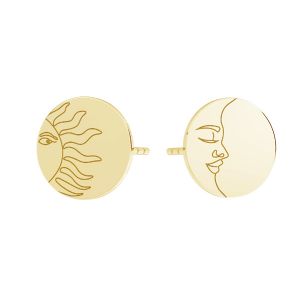 Round earrings - sun & moon*gold 585 14K*KLS LKZ14K-50140 10x10 mm - 0,30 mm