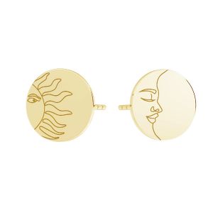 Round earrings - sun & moon*gold 585 14K*KLS LKZ14K-50140 10x10 mm - 0,30 mm