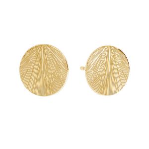 Round earrings*gold 585 14K*KLS LKZ14K-50121 10x10 mm - 0,30 mm