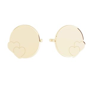 Round earrings*gold 585 14K*KLS LKZ14K-50119 7,6x8 mm - 0,30 mm