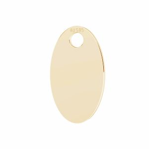 Oval pendant, gold 585 14K, EBO 1 LKZ-50175 - 0,30 6,9x11,9 mm