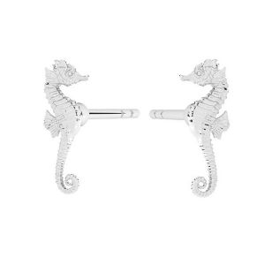 Seahorse earrings, sterling silver 925, KLS ODL-00946 3,5x10 mm (L+P)