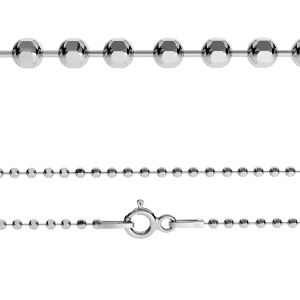 Ball chain*sterling silver 925*CPLD 1,0 (45 cm)