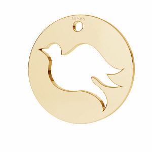 Round tag pendant gold 14K LKZ14K-50195 - 0,30 13 mm