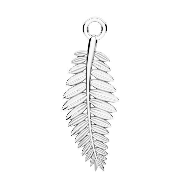 Twig, leaf pendant, sterling silver 925, ODL-01041 8,5x23,5 mm