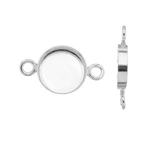 Pendant connector rpund resin base*sterling silver 925*CON 2 FMG-R - 2,60 10 mm