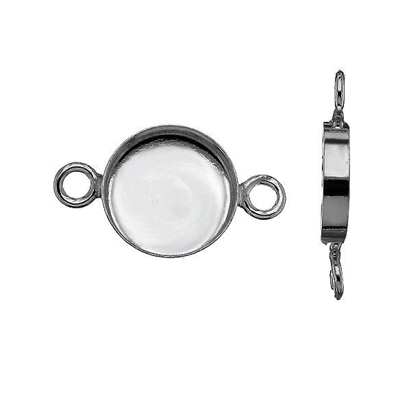 Pendant connector rpund resin base*sterling silver 925*CON 2 FMG-R - 2,60 10 mm