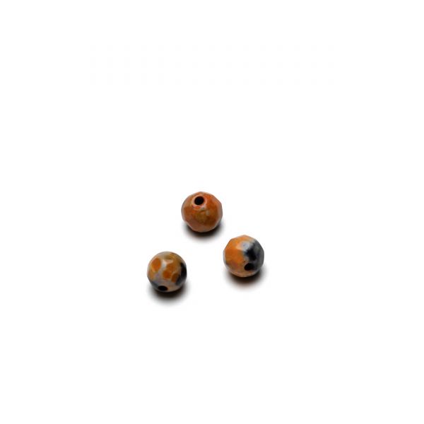 ROUND bead stone, Orange fire agate 4 MM GAVBARI, semi-precious stone