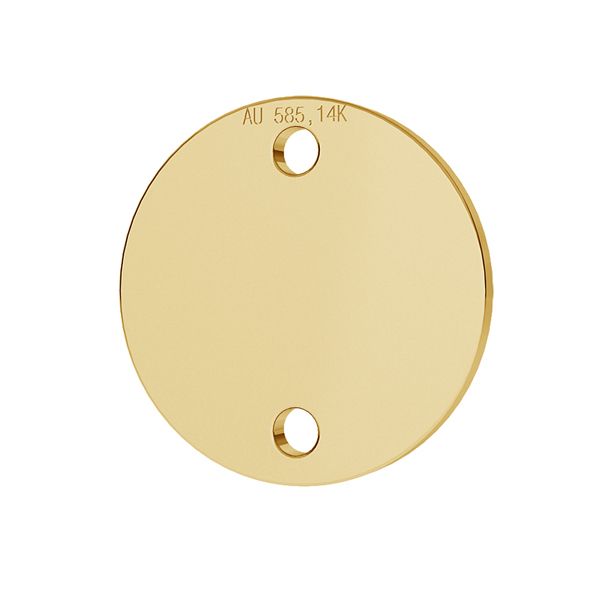 Round tag pendant gold 14K LKZ-00094 - 0,30 mm