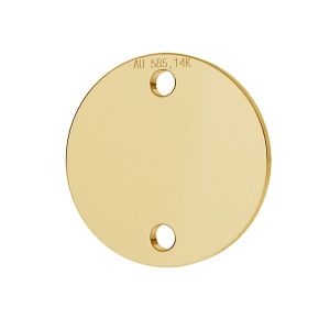 Round tag pendant*gold 585*LKZ14K-50211 - 0,30 19x19 mm