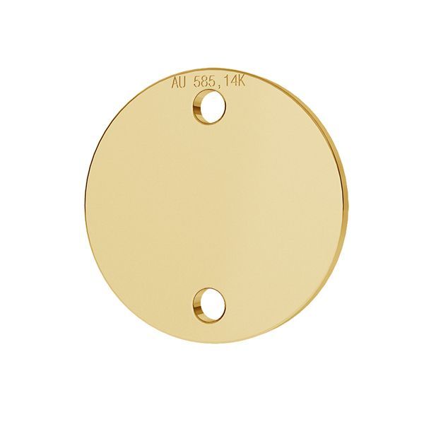 Round tag pendant*gold 585*LKZ14K-50211 - 0,30 19x19 mm