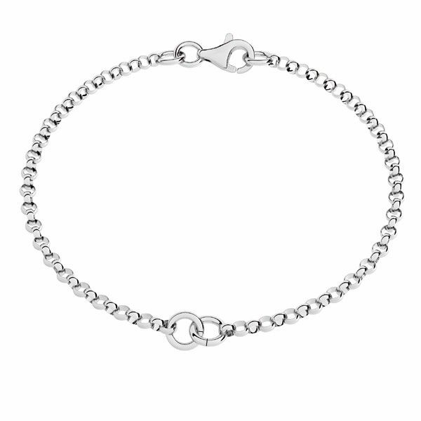 Base for bracelets, sterling silver 925, ROLO 035 BRACELET 37 15 cm
