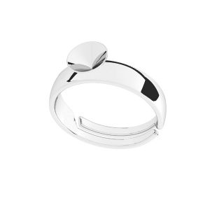 Round ring, crystal base, sterling silver 925, U-RING OKSV 6 mm (Chaton MAXIMA SS 29)