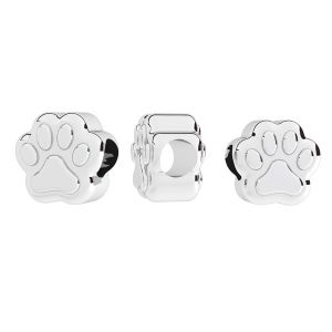 Dog paw beads pendant*sterling silver 925*BDS ODL-01034 10x10 mm