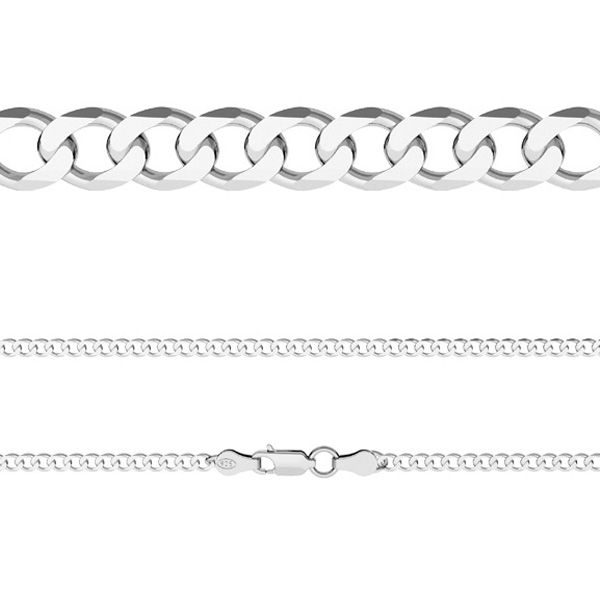 PD 100 6L (45-60 cm), Curb chain 0,3 cm, sterling silver 925
