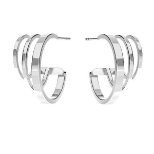 Earrings, sterling silver 925, KLS OWS-00229 10x17 mm