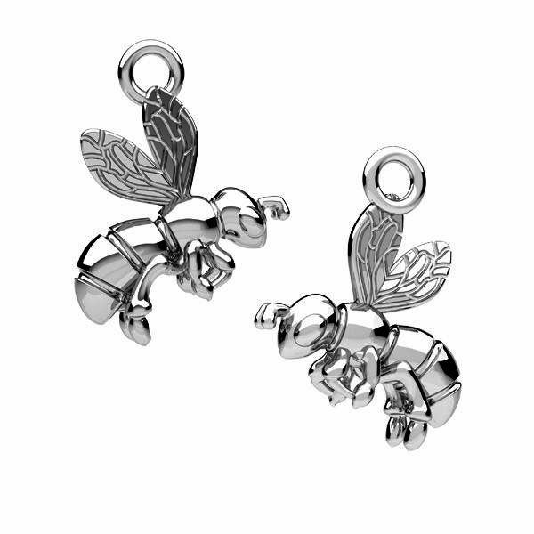 Bee pendant, sterling silver 925, ODL-01095 13x13,5 mm