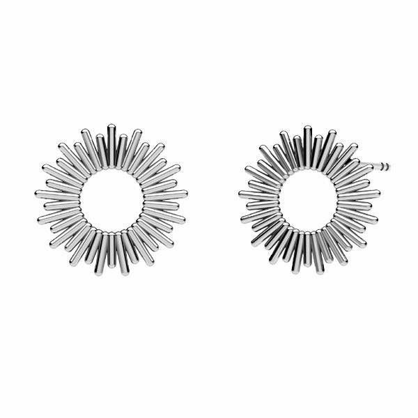 Sun earrings, sterling silver 925, KLS ODL-01096 12,2x12,2 mm