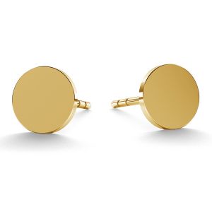 Round post earrings gold 14K LKZ-00933 KLS - 0,30 mm